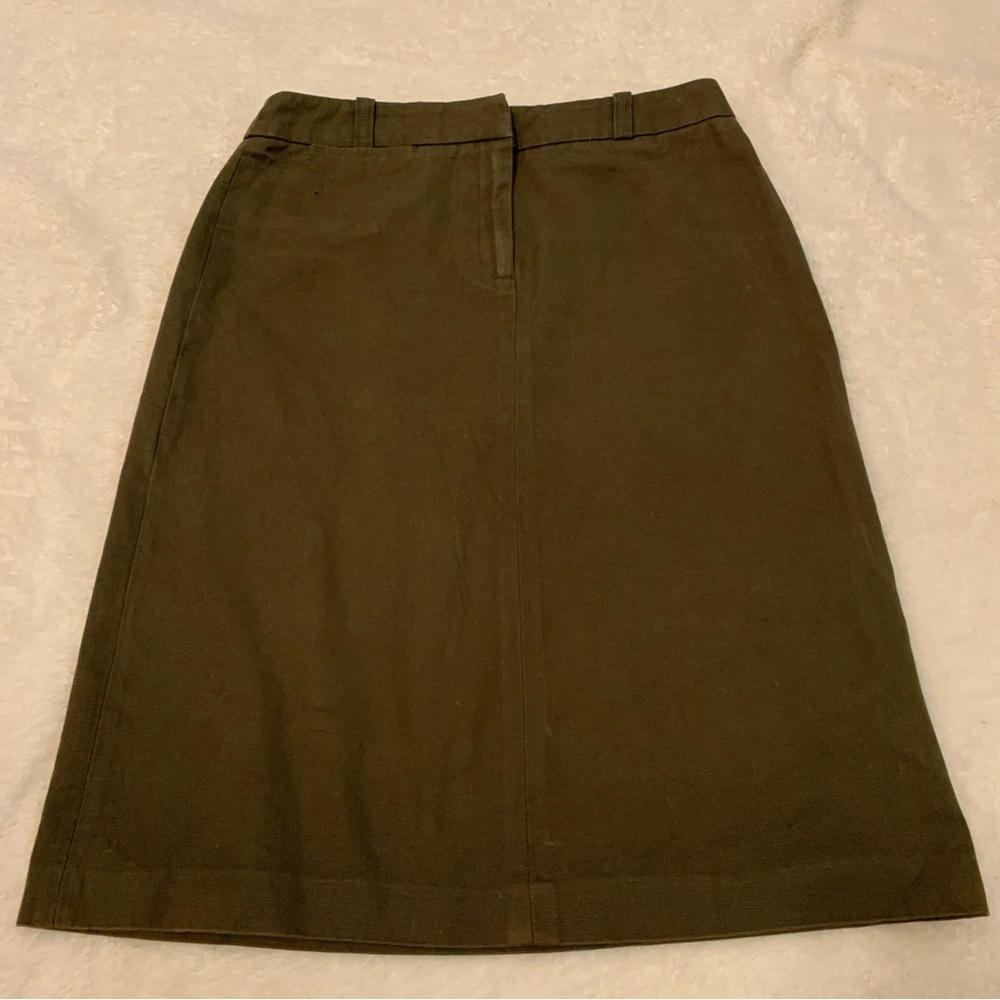 Parallel Classic Olive Green Women's Knee Skirt size 6.